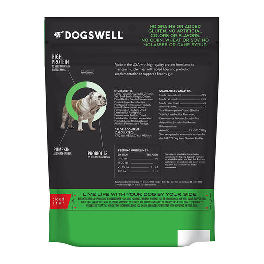 Dogswell Gut Health Jerky Treats, Lamb