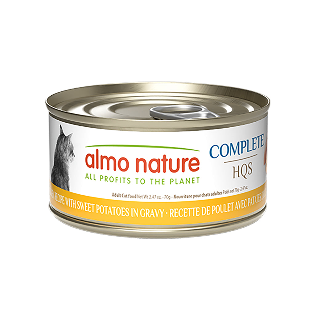 Almo Nature Complete HQS Chicken Recipe with Sweet Potatoes in gravy