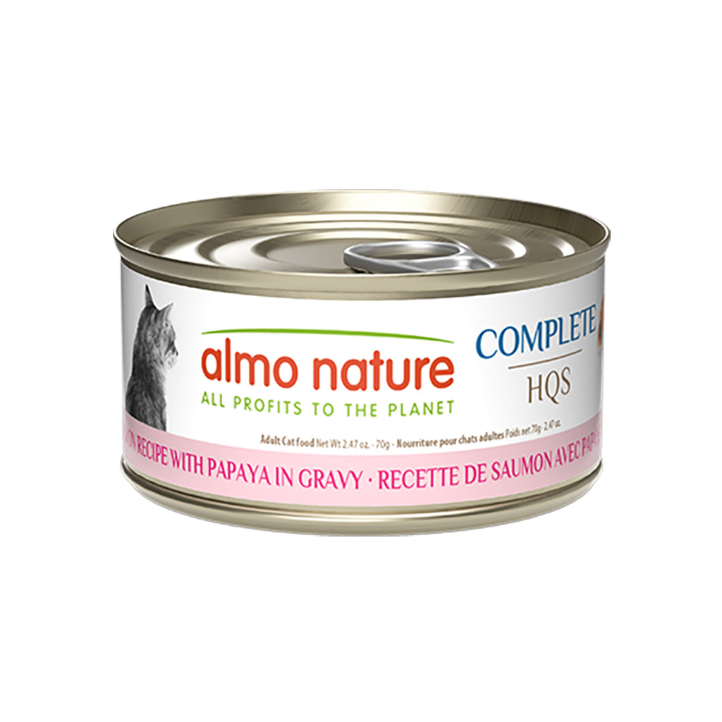 Almo Nature Complete HQS Salmon Recipe with Papaya in gravy