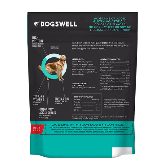 Dogswell Skin & Coat Jerky Treats, Salmon