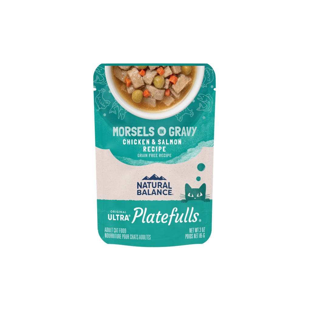 Natural Balance Chicken & Salmon Recipe Morsels in Gravy