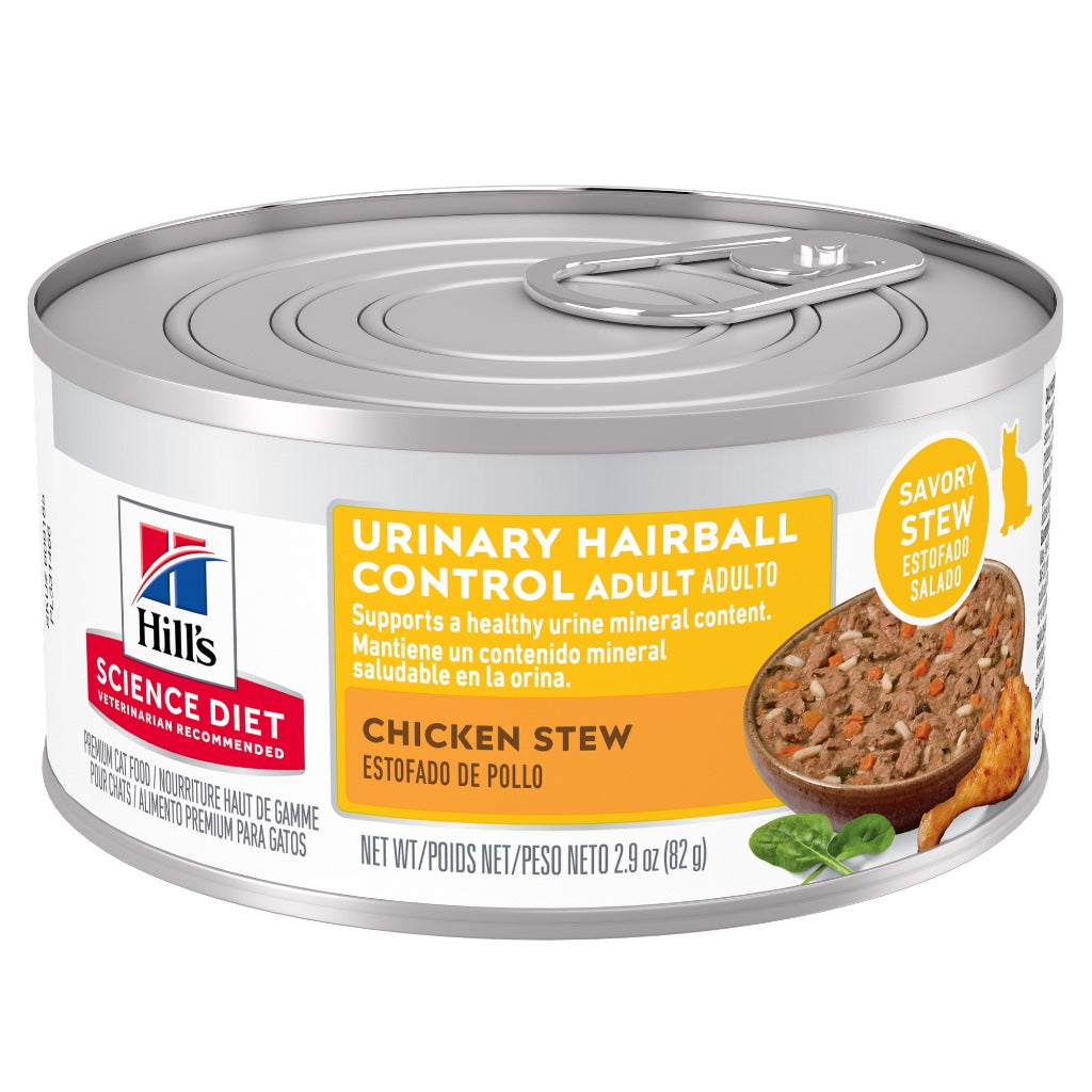 Hill’s Science Diet Adult Urinary Hairball Control Chicken Stew Cat Food