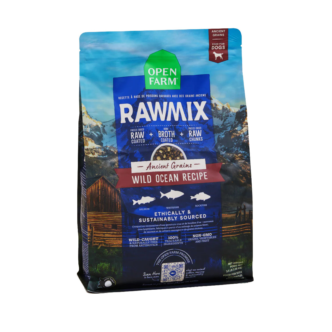 Open Farm RawMix Wild Ocean Ancient Grains Dog Kibble