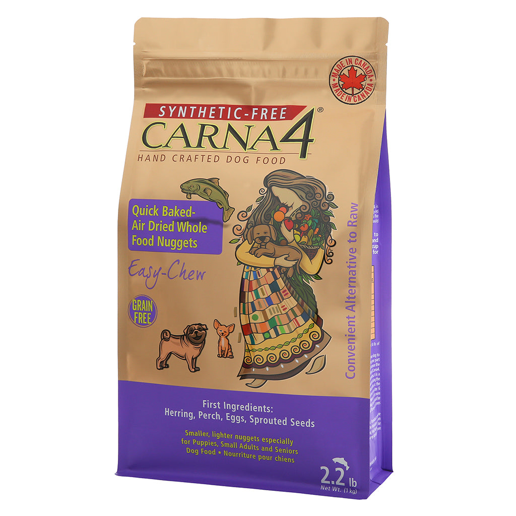 Carna4 Easy-Chew Quick Baked Fish Nuggets Grain-Free Air-Dried Dog Food