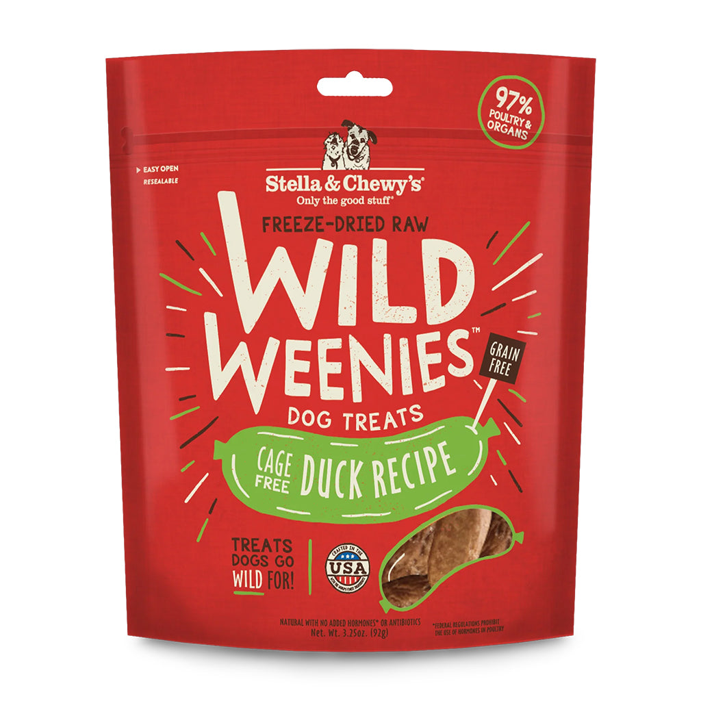 Stella & Chewy's Wild Weenies Cage-Free Duck Recipe Freeze-Dried Dog Treats