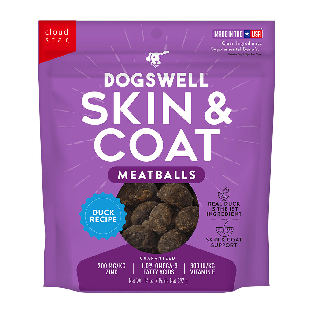 Dogswell Skin & Coat Meatballs, Duck