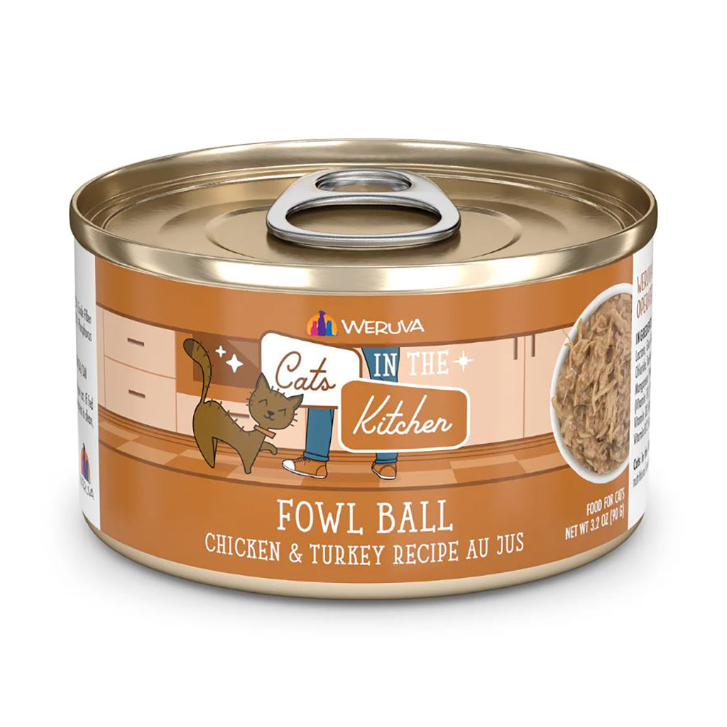 Weruva Cats in the Kitchen Fowl Ball Chicken & Turkey Recipe Adult Cat Food