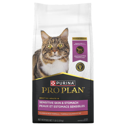 Pro Plan Adult 1-6 Sensitive Skin & Stomach Salmon & Rice Formula Cat Food