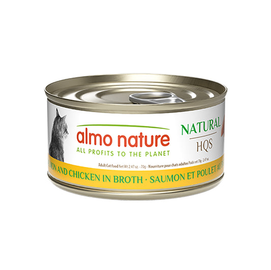 Almo Nature Natural HQS Salmon and Chicken in broth