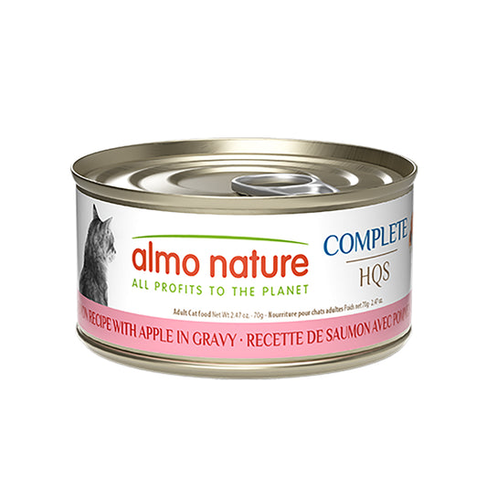 Almo Nature Complete HQS Salmon Recipe with Apple in gravy
