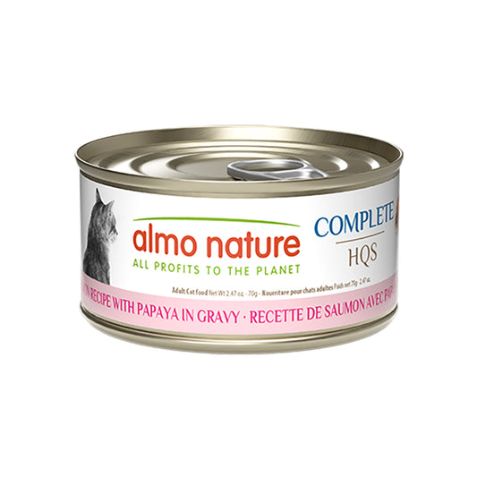 Almo Nature Complete HQS Salmon Recipe with Papaya in gravy