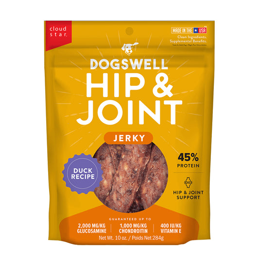 Dogswell Hip & Joint Jerky Treats, Duck Recipe