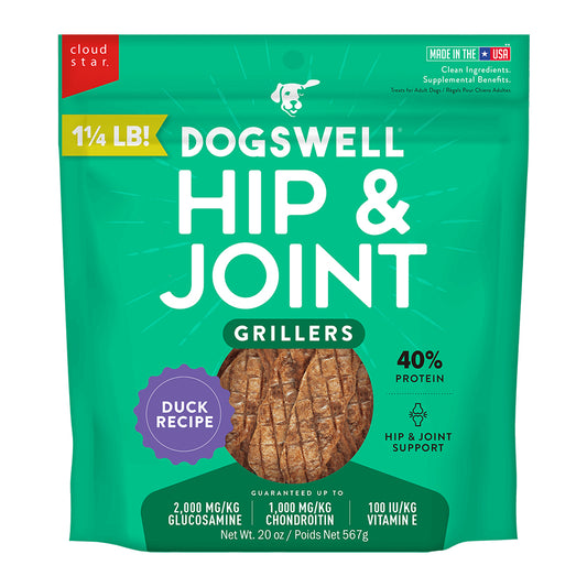 Dogswell Hip & Joint Grillers Treats, Duck Recipe