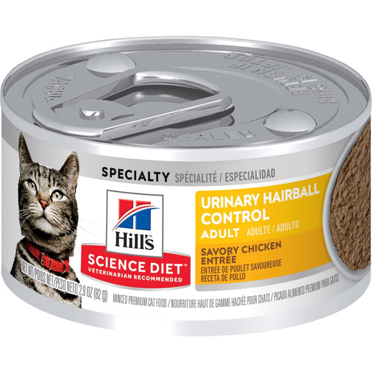 Science Diet Adult Urinary Hairball Control Savory Chicken Entrée cat food