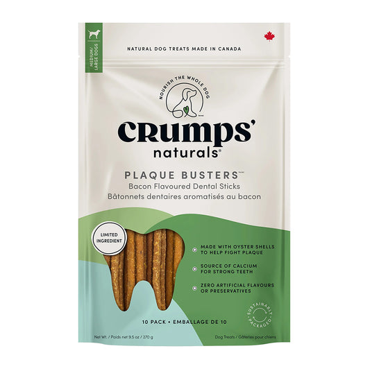 Crumps' Naturals Plaque Busters Bacon Dental Sticks