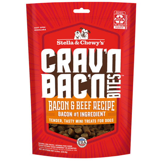 Stella & Chewy's Crav’n Bac’n Bites Bacon & Beef Dog Treats