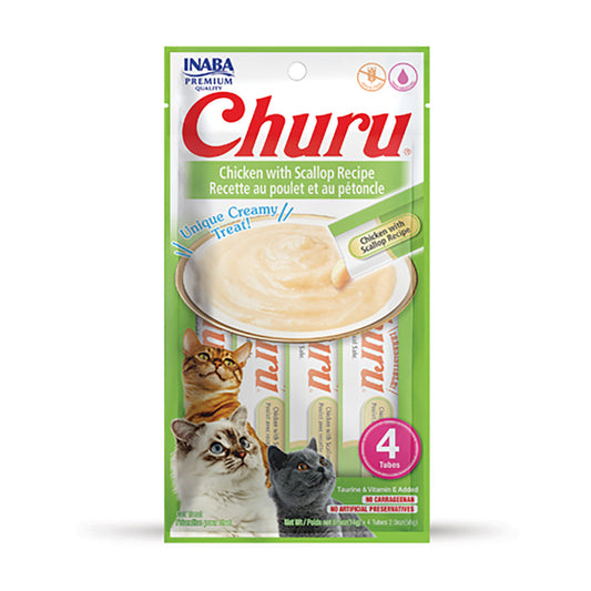 Inaba Churu Chicken with Scallop Recipe Cat Treats