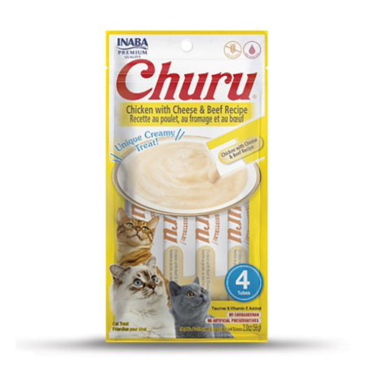 Inaba Churu Chicken with Cheese & Beef Recipe Cat Treats