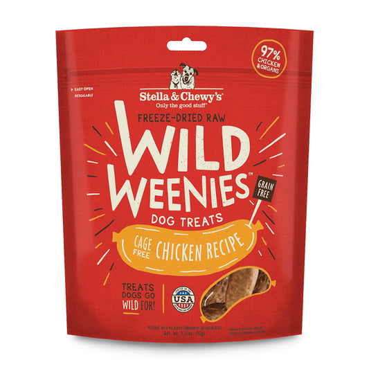 Stella & Chewy's Wild Weenies Cage-Free Chicken Recipe Freeze-Dried Dog Treats