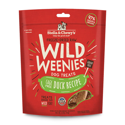 Stella & Chewy's Wild Weenies Cage-Free Duck Recipe Freeze-Dried Dog Treats