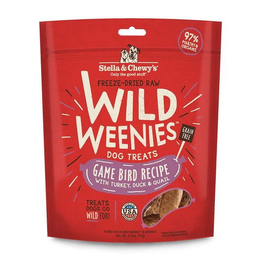 Stella & Chewy's Wild Weenies Game Bird Recipe Freeze-Dried Dog Treats