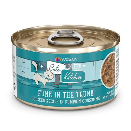 Weruva Cats in the Kitchen Funk in the Trunk Chicken Recipe in Pumpkin Adult Cat Food