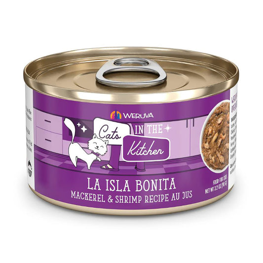 Weruva Cats in the Kitchen La Isla Bonita Mackerel & Shrimp Recipe Adult Cat Food
