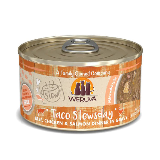 Weruva Stew! Taco Stewsday Beef, Chicken & Salmon Dinner Cat Food